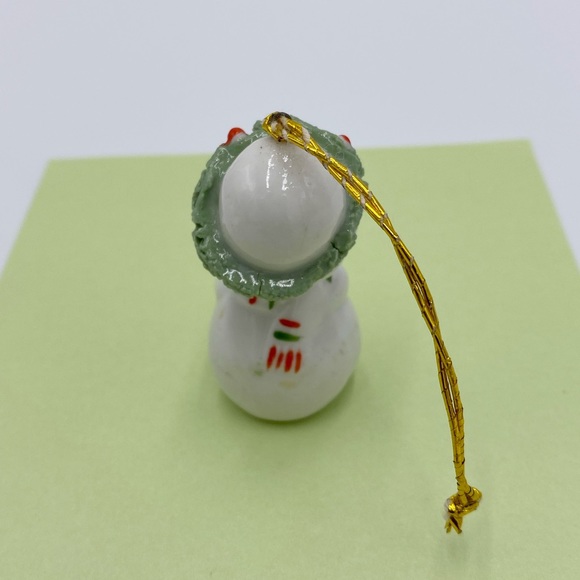 Vintage Mini Bone China Starry Eye Christmas Snowman Figurines - Picture 12 of 15